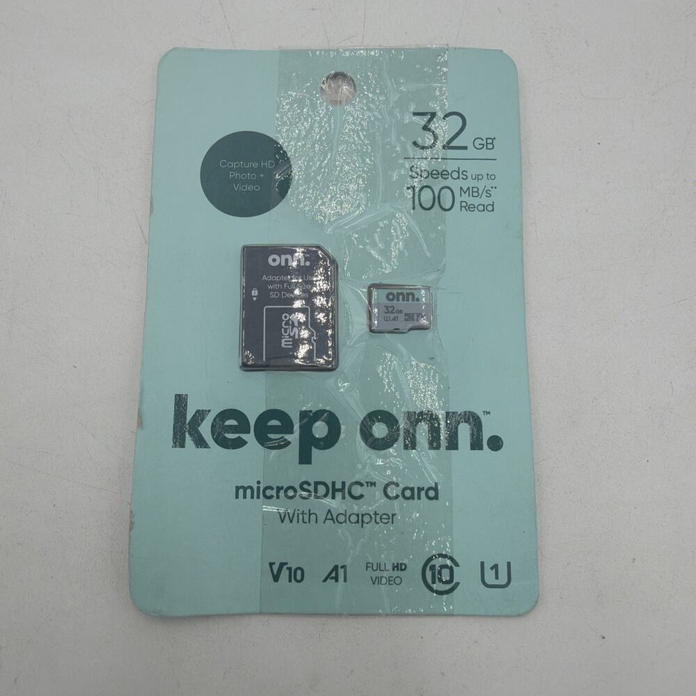 ONN microSDXC V10 A1 MEMORY CARD 32GB With ADAPTER